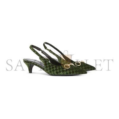 GUCCI WOMEN'S SLINGBACK PUMP WITH HORSEBIT 835978